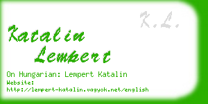 katalin lempert business card